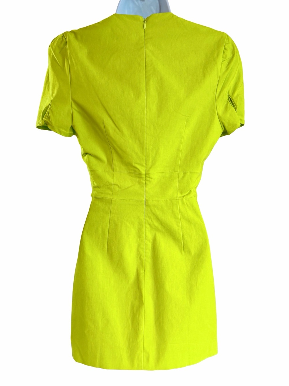 Camila Coelho Sara Mini Dress Lime Cutout Chain Detail Size S - Picture 4 of 7